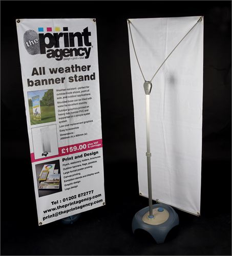 outdoor banner roll up stand