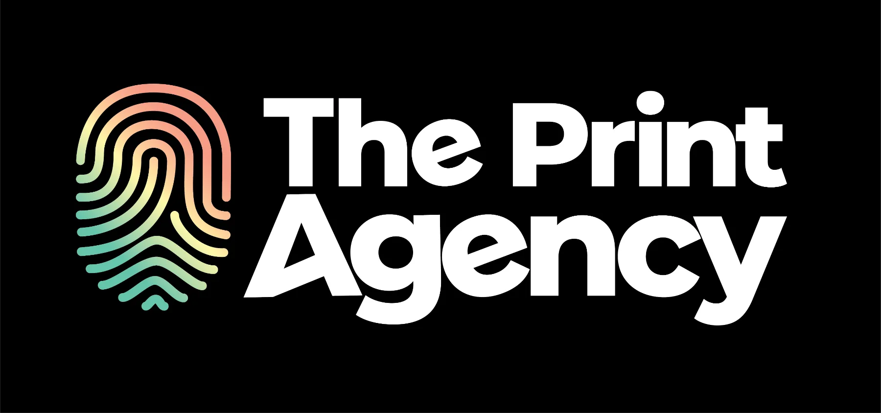 Print agency logo The Print Agency unveils refreshed branding while retaining iconic thumbprint.
